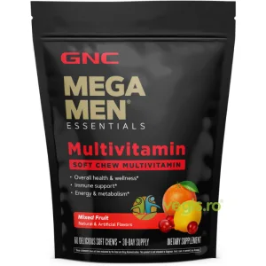 Complex de Multivitamine pentru Barbati cu Gust de Fructe Asortate Mega Men Essentials 60 caramele