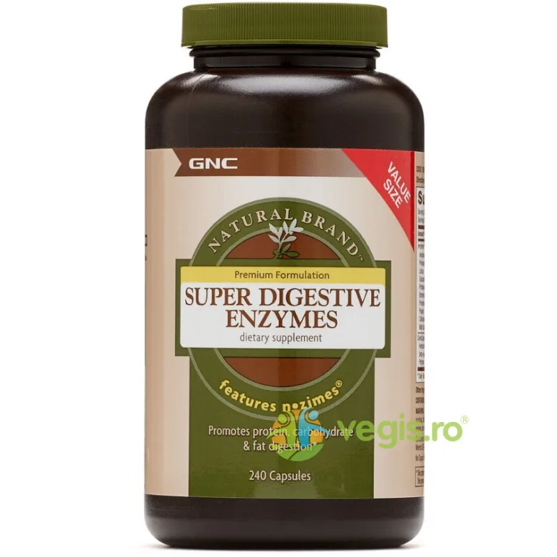 Enzime Digestive Natural Bland Super Digestive Enzymes 240cps GNC — preț și oferte