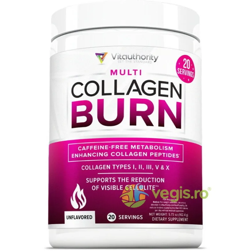 Formula pentru Reducerea Celulitei si Arderea Grasimilor Multi Collagen Burn 162.4g VITAUTHORITY — preț și oferte