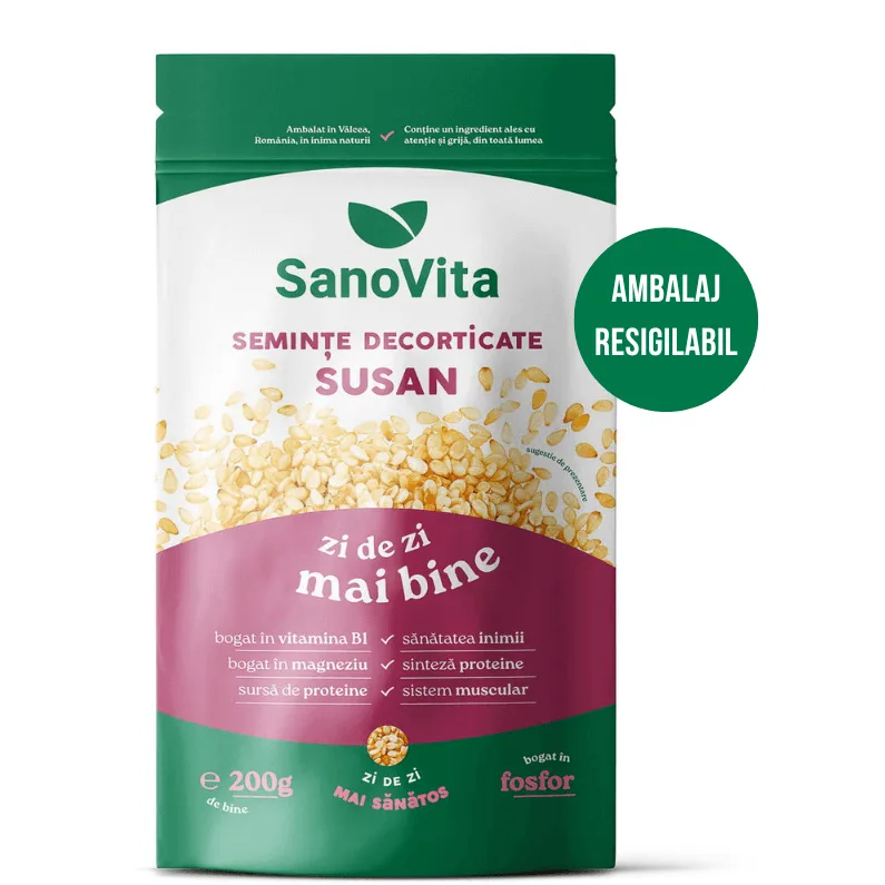 Seminte Decorticate de Susan 200g SANOVITA — preț și oferte
