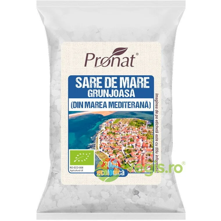 Sare de Mare Grunjoasa (din Marea Mediterana) Ecologica/Bio 300g PRONAT — preț și oferte
