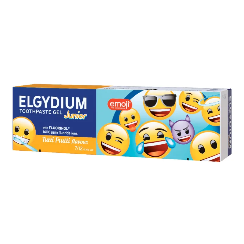 Pasta de dinti cu aroma tutti frutti Emoji, 7-12 ani, 50 ml, Elgydium PIERRE FABRE — preț și oferte