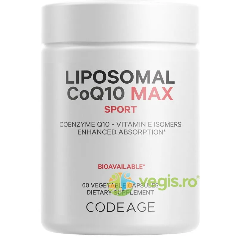 Coenzima Q10 Lipozomala Liposomal CoQ10 Max Sport 60cps CODEAGE — preț și oferte