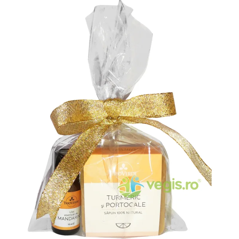 Set Orange: Ulei Esential de Mandarine 10ml + Sapun cu Turmeric si Portocale 110g TRIO VERDE — preț și oferte