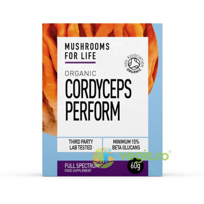 Pulbere de Cordyceps Perform 1000mg Full Spectrum Powder Ecologica/Bio 60g MUSHROOMSFORLIFE — preț și oferte