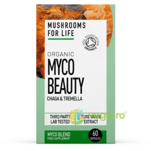 Myco Beauty Chaga si Tremella 800mg Pure Grade Extracts Ecologic/Bio 60cps
