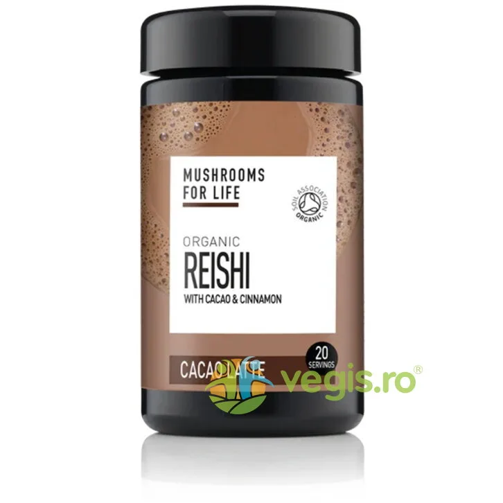 Reishi Cacao Latte 1000mg Pure Grade Extract Ecologic/Bio 140g MUSHROOMSFORLIFE — preț și oferte