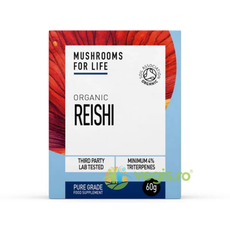 Pulbere de Reishi 1000mg Pure Grade Extract Ecologica/Bio 60g MUSHROOMSFORLIFE — preț și oferte