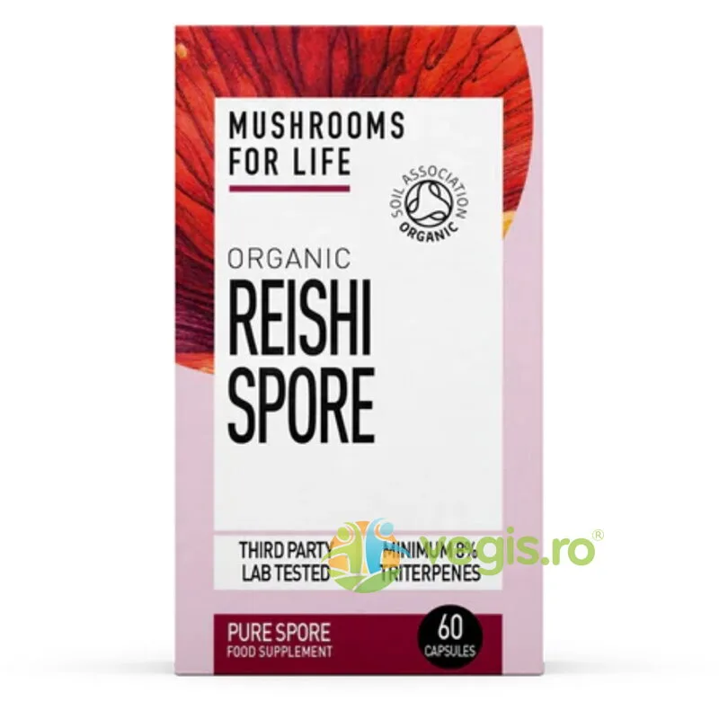 Reishi Spore 800mg Ecologica/Bio 60cps MUSHROOMSFORLIFE — preț și oferte
