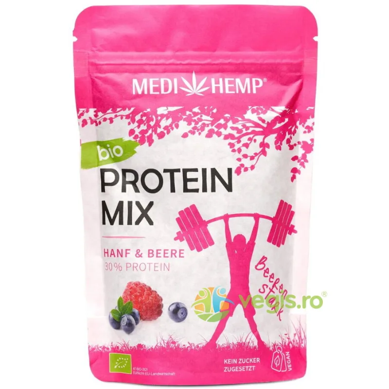 Mix Proteic din Canepa cu Fructe 30% Proteine Ecologic/Bio 200g MEDIHEMP — preț și oferte