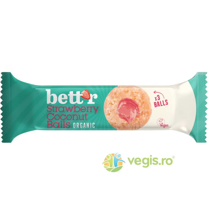 Bilute cu Umplutura de Capsuni si Cocos Ecologice/Bio 3x15g BETTR — preț și oferte
