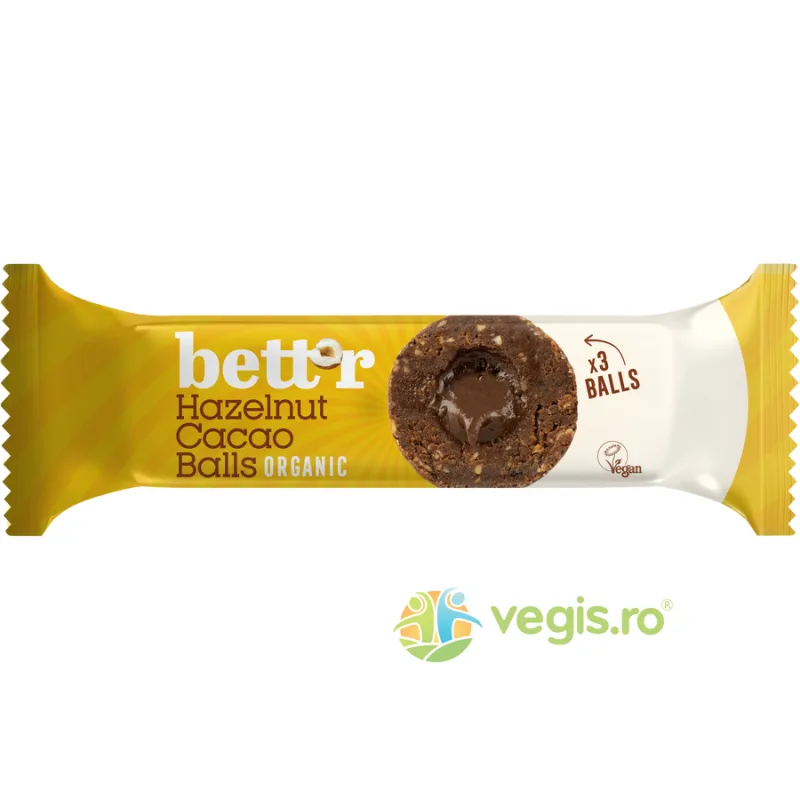 Bilute cu Umplutura de Cacao si Alune de Padure Ecologice/Bio 3x15g BETTR — preț și oferte