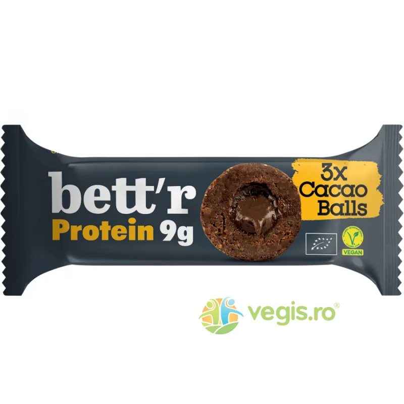 Bilute Proteice cu Umplutura de Cacao Ecologice/Bio 3x15g BETTR — preț și oferte