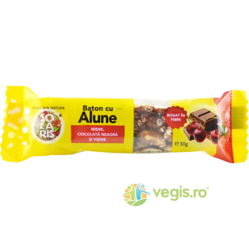 Baton cu Alune, Miere si Ciocolata Neagra 30g SOLARIS — preț și oferte