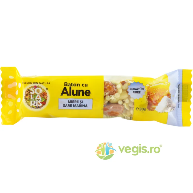 Baton cu Alune, Miere si Sare Marina 30g SOLARIS — preț și oferte