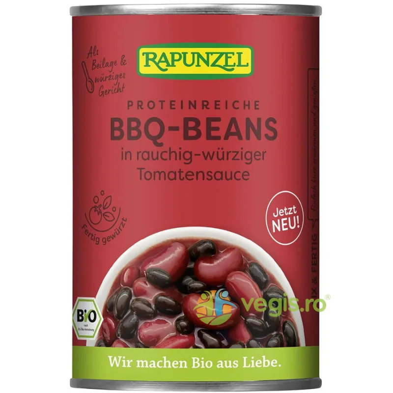 Mix de Fasole BBQ in Sos de Rosii Ecologic/Bio 400g Rapunzel — preț și oferte