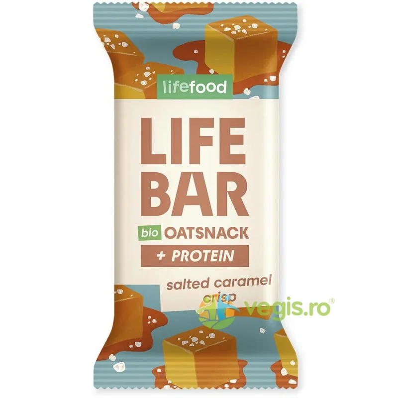 Baton Proteic de Ovaz cu Caramel Sarat Ecologic/Bio 40g LIFEBAR — preț și oferte
