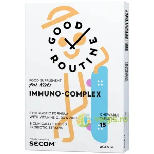 Immuno Complex Aroma de Capsuni pentru Copii 15tb masticabile Secom,