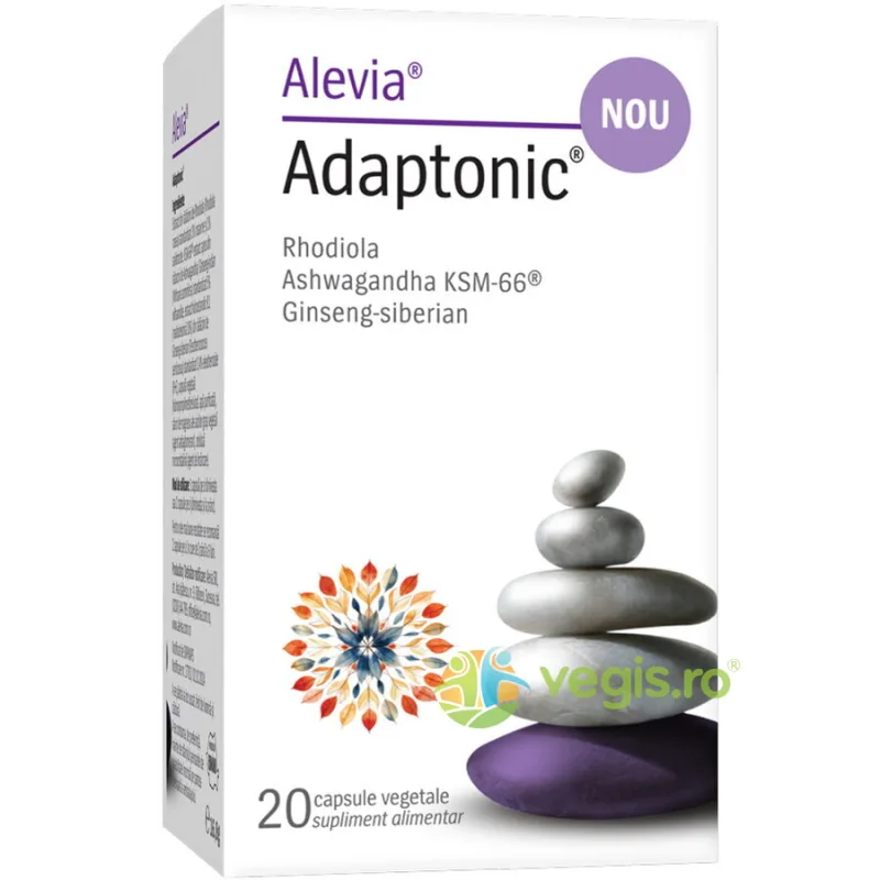 Adaptonic (Rhodiola, Ashwagandha KSM-66, Ginseng-siberian) 20cps vegetale ALEVIA — preț și oferte