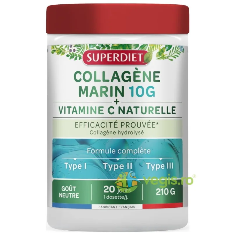 Pudra de Colagen Marin - Formula Completa + Vitamina C 210g LABORATOIRES&nbsp;SUPERDIET — preț și oferte