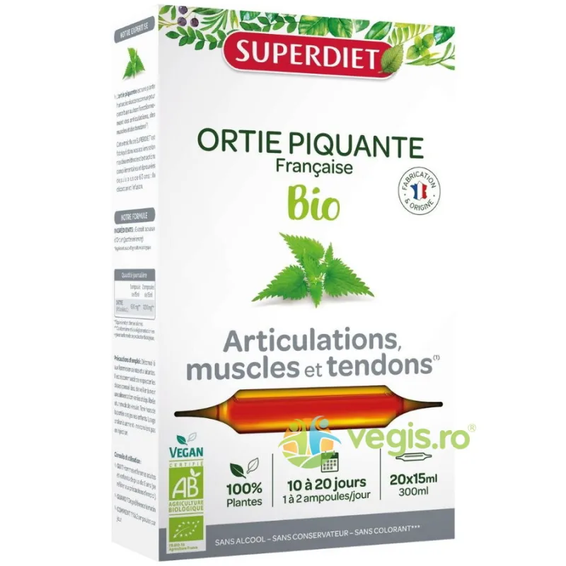 Urzica pentru Articulatii Ecologice/Bio 20 fiole x 15ml LABORATOIRES&nbsp;SUPERDIET — preț și oferte