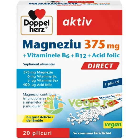 Magneziu 375mg Direct 20 plicuri DOPPELHERZ — preț și oferte