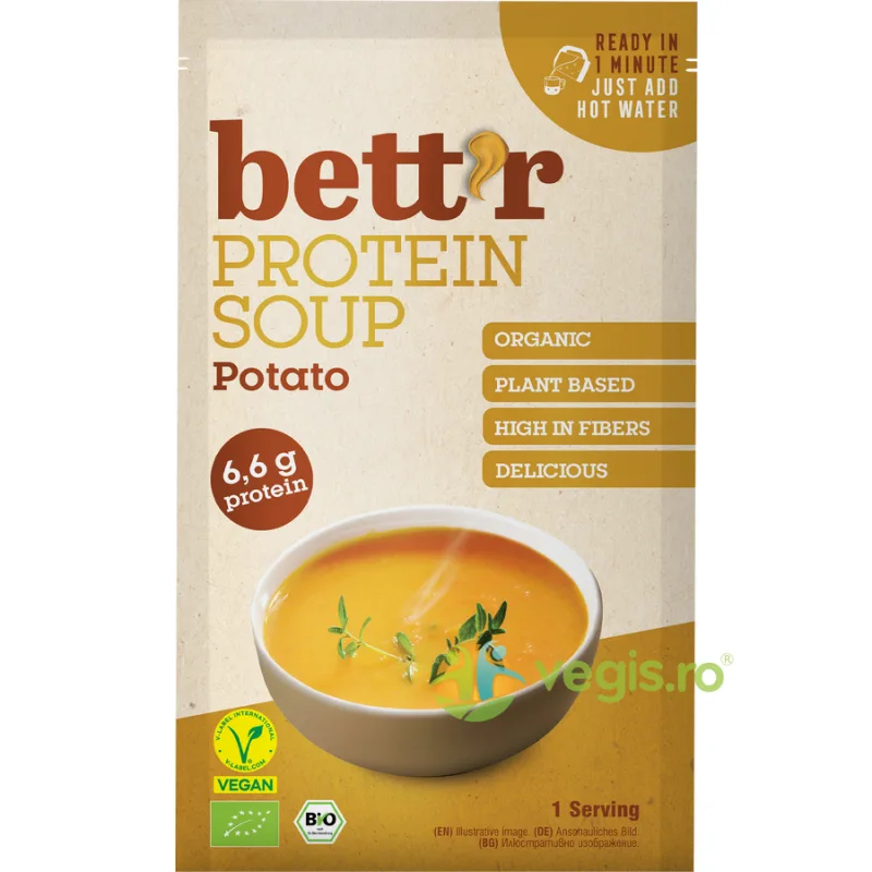 Supa Proteica Instant cu Cartofi Ecologica/Bio 30g BETTR — preț și oferte