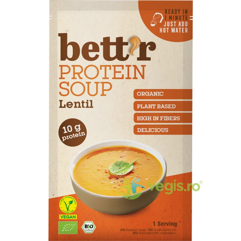 Supa Proteica Instant cu Linte Ecologica/Bio 30g BETTR — preț și oferte