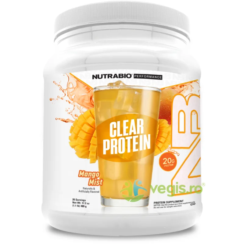Izolat Proteic din Zer Clar cu Aroma de Mango 489g NUTRABIO — preț și oferte