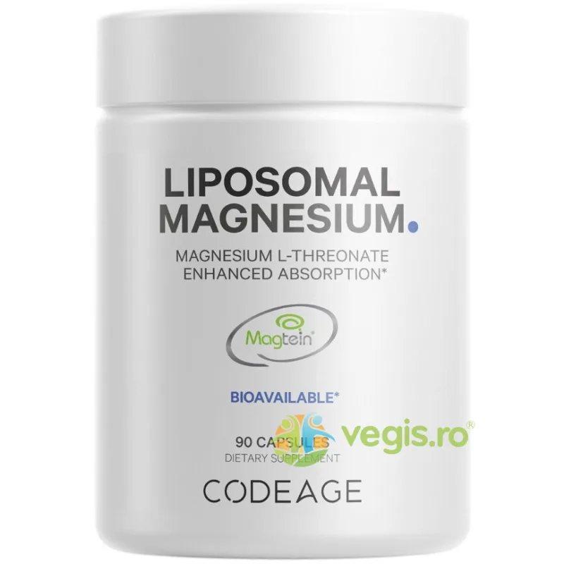 Magneziu L-Treonat Lipozomal cu Fosfolipide - Formula Avansata pentru Absorbtie Superioara 90cps CODEAGE — preț și oferte