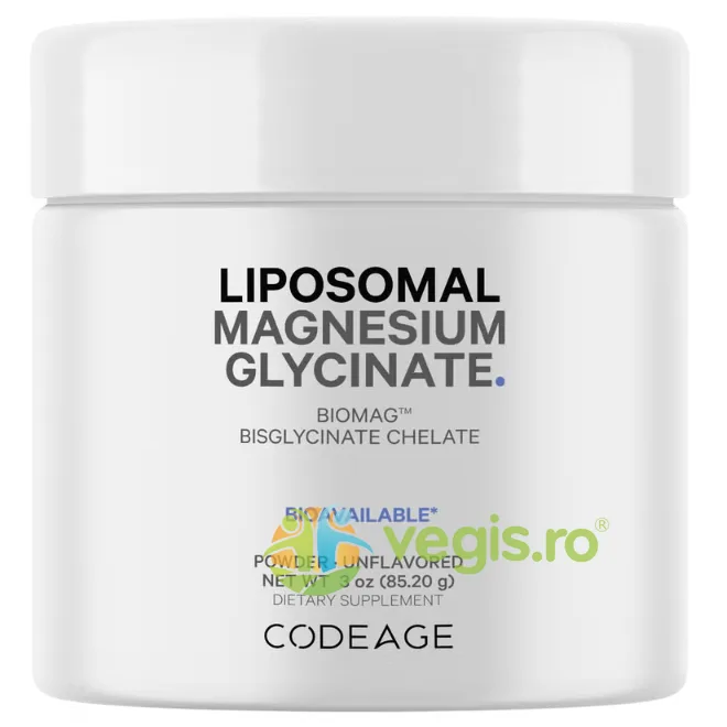 Magneziu Glicinat Lipozomal si Magneziu Bisglicinat Lipozomal - Formula Avansata pentru Absorbtie Superioara 85.20g CODEAGE — preț și oferte