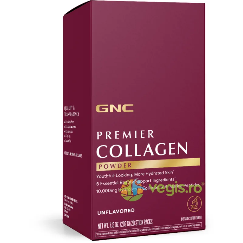 Premier Collagen - Formula Premium de Peptide de Colagen Hidrolizat fara Aroma 20x10.1g GNC — preț și oferte