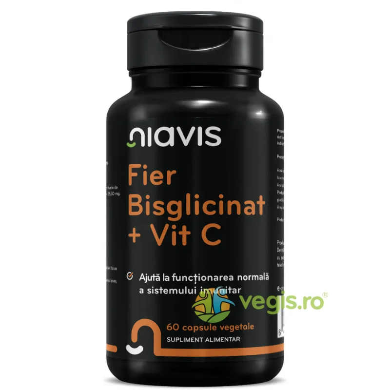 Fier Bisglicinat + Vitamina C 60cps NIAVIS — preț și oferte