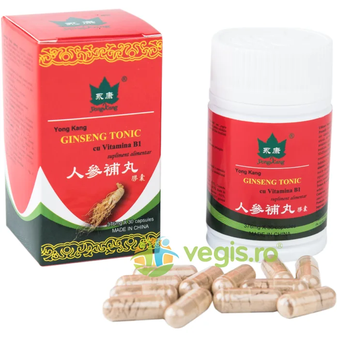 Ginseng Tonic cu Vitamina B1 397mg 30cps YONG KANG — preț și oferte