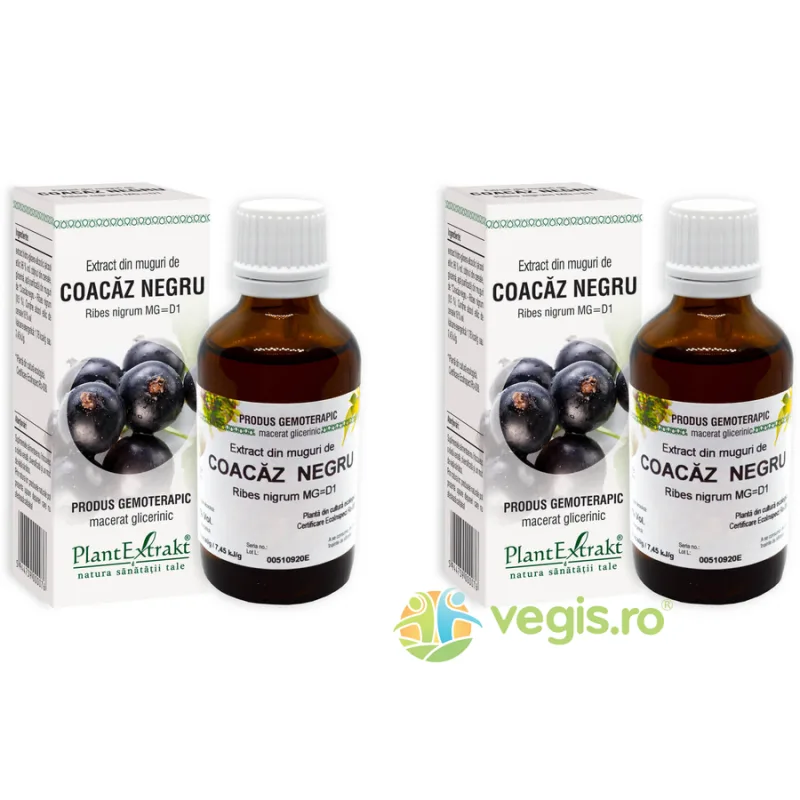 Pachet Extract din Muguri de Coacaz Negru 50ml + Extract din Muguri de Coacaz Negru 50ml PLANTEXTRAKT — preț și oferte