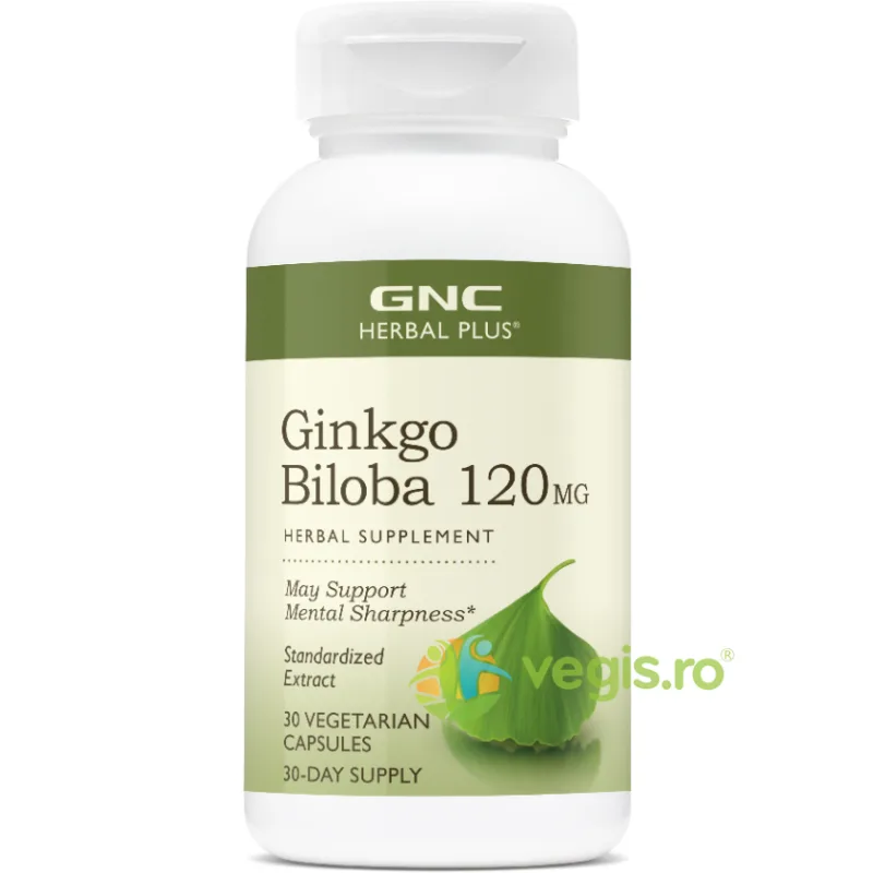 Ginkgo Biloba 120mg Herbal Plus 30cps GNC — preț și oferte