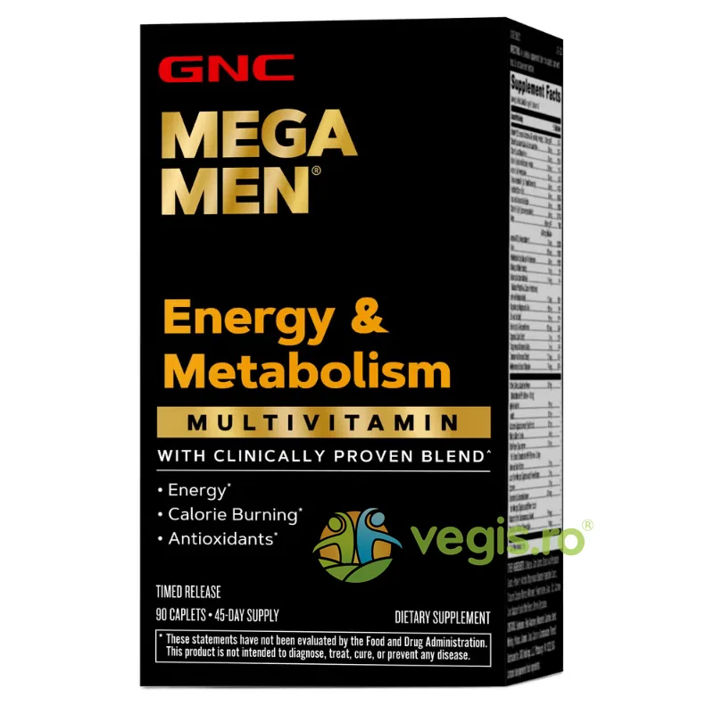 Complex de Multivitamine pentru Barbati Energie si Metabolism Mega Men 90tb GNC — preț și oferte