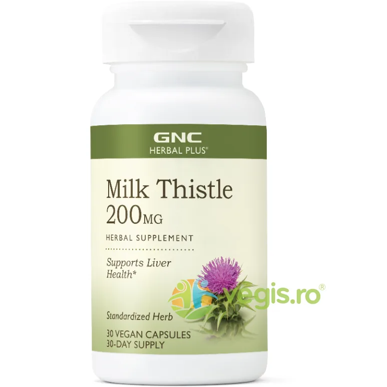 Silimarina (Milk Thistle) 200mg Herbal Plus 30cps GNC — preț și oferte