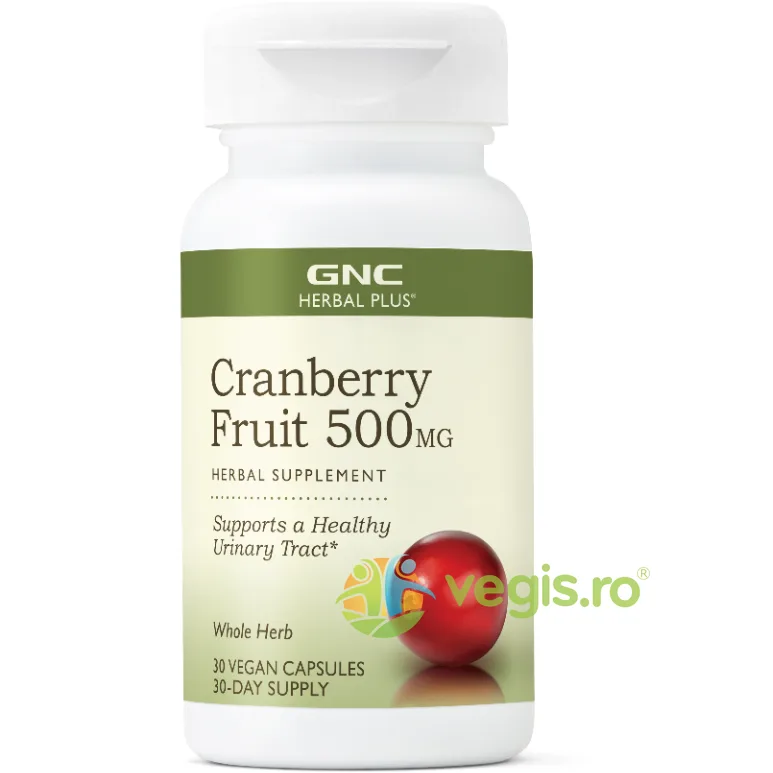 Extract din Fruct de Merisor (Cranberry Fruit) 500mg Herbal Plus 30cps GNC — preț și oferte