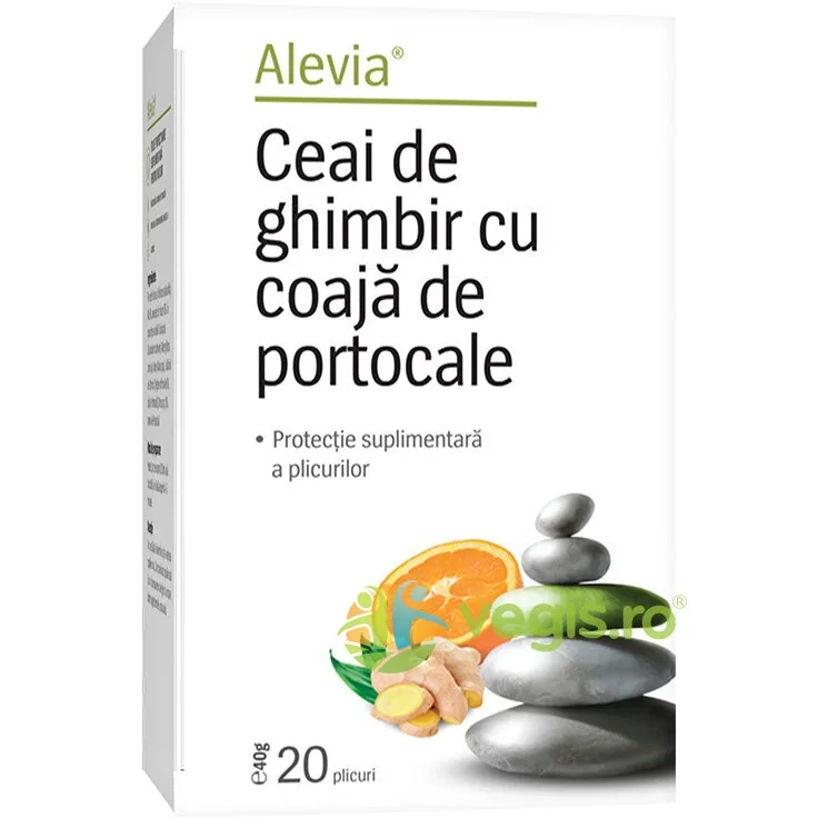 Ceai de Ghimbir cu Coaja de Portocale 20 plicuri ALEVIA — preț și oferte