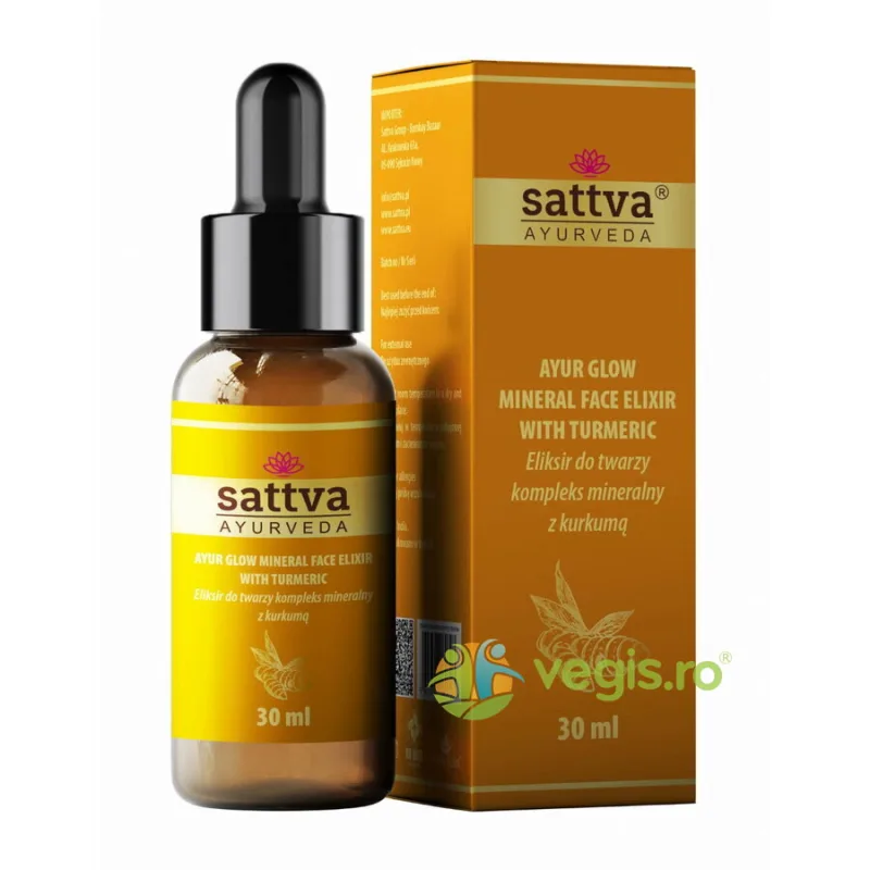 Ser de Fata cu Turmeric si Minerale Ayur Glow 30ml Sattva Ayurveda — preț și oferte