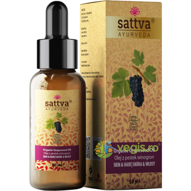 Ulei din Samburi de Struguri Bio 50ml Sattva Ayurveda — preț și oferte