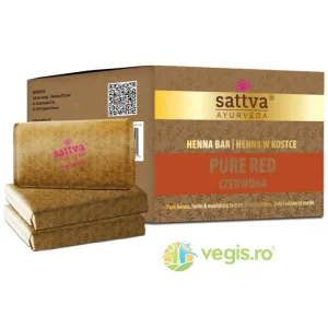 Vopsea de Par Henna Rosu Pur cu Unt de Shea si Uleiuri Esentiale 3 x 80g