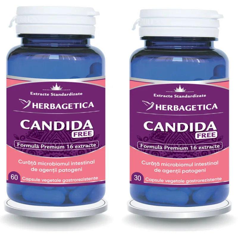 Pachet Candida Free 60cps+30cps HERBAGETICA — preț și oferte