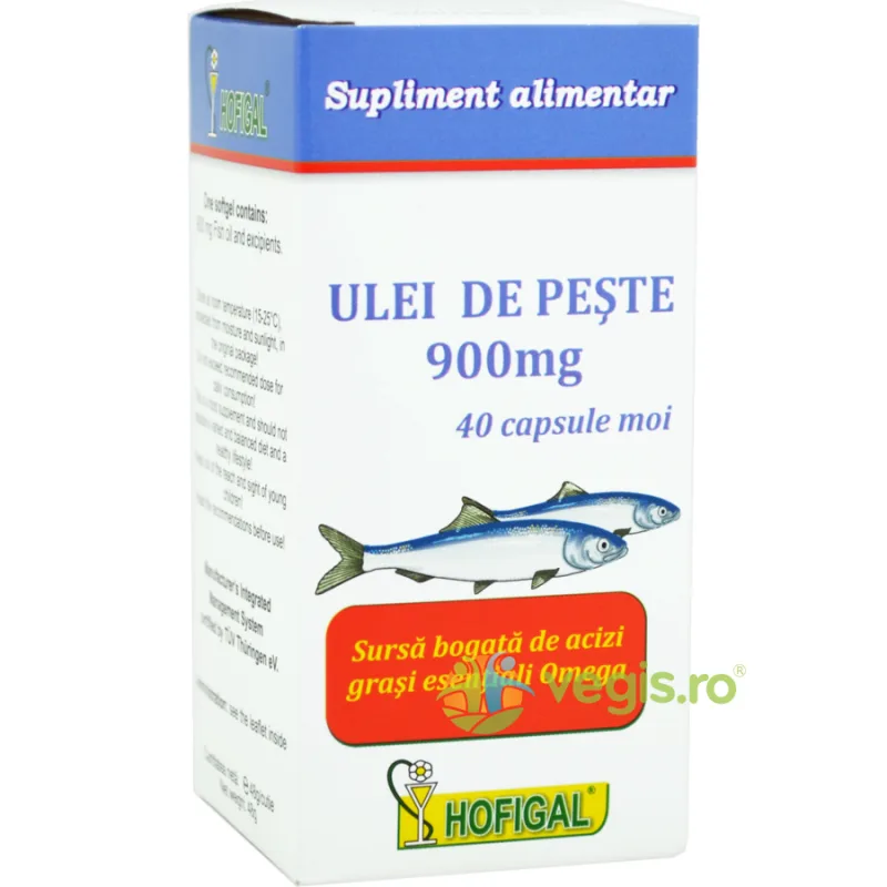 Ulei de Peste 900mg 40cps moi HOFIGAL — preț și oferte