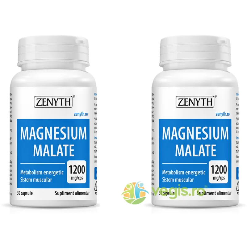 Pachet Magnesium Malate 1200mg 30cps+30cps Zenyth — preț și oferte