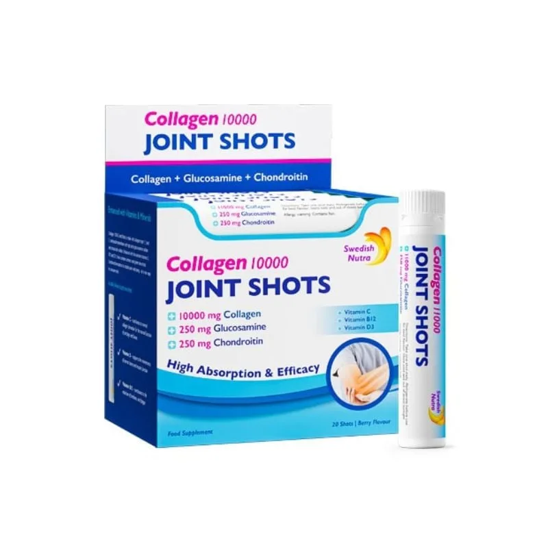 Colagen lichid hidrolizat de tip 1, 2 și 3 Joint Shots, 20 fiole, Swedish Nutra — preț și oferte