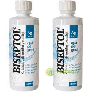 Pachet BiSeptol Apa de Gura cu Albastru de Metilen si Eucalipt 480ml+480ml