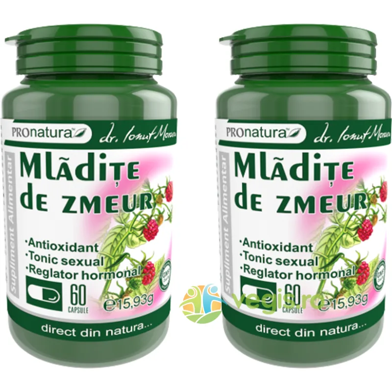 Pachet Mladite de Zmeur 60cps+60cps Medica - Pro Natura — preț și oferte