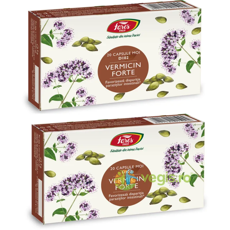 Pachet Vermicin Forte (D102) 20cps+20cps FARES — preț și oferte